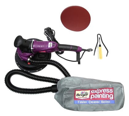 Berger Paints Express Painting Hand held Sander Machine for Wall Sanding with Dust Bag | Corded Electric | 1010 Watts