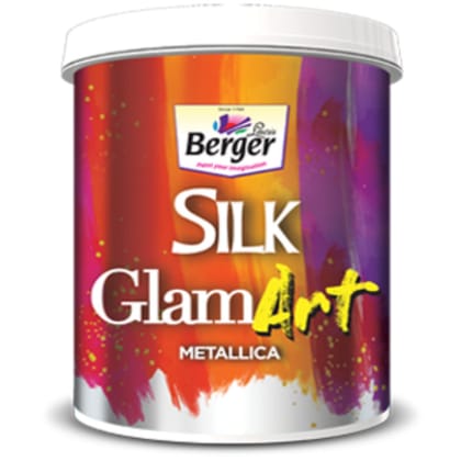 Berger Paints Silk Glamart Metallica Silver 1 Litre Wall Paint