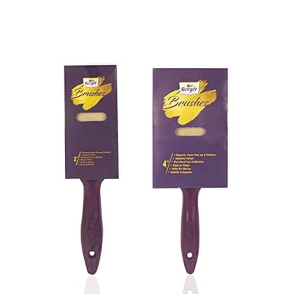 Berger Paints Brush Combo of 2 Inch & 4 Inch Wall Painting Brushes