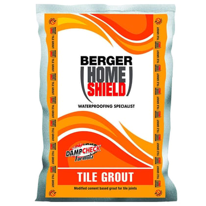 Berger Paints HomeShield Tile Grout White Colour - 1 Kg Bag | Powder Form