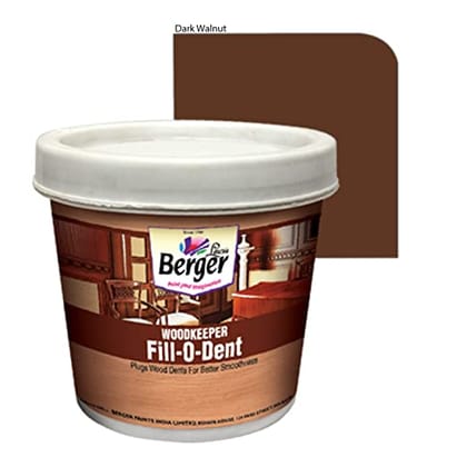Berger Paints Wood Keeper Fill-O-Dent- Dark Walnut-1 Kg to plug dents, holes, scratches in Wood & Wood types