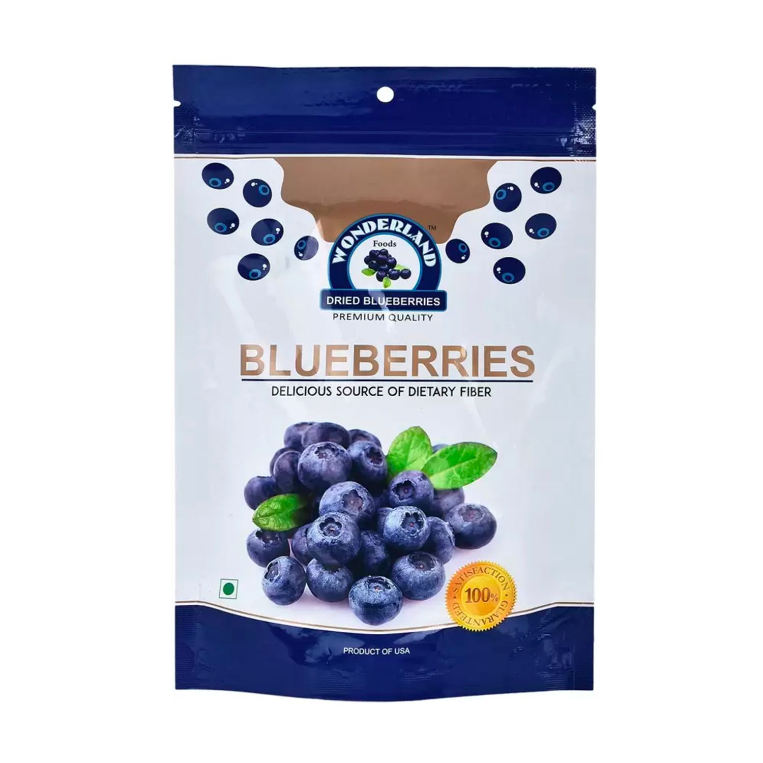 Wonderland Foods - Californian Whole & Dried Blueberry 150g Pouch