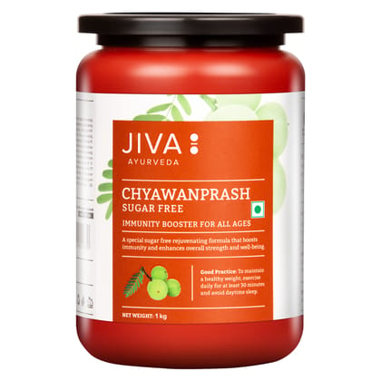 Jiva Sugar Free Chyawanprash - 1000 g - Pack of 1 - Rich in Vitamin-C, No Added Sugar, Natural Rejuvenator & Immunity Booster