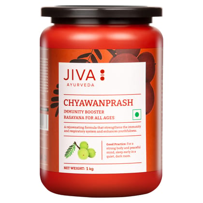 Jiva Chyawanprash - 1 kg - Pack of 1 - Shastriya Formulation, 40+ Pure And Fresh Herbs Used, Boosts Immunity, Enriched with Antioxidants