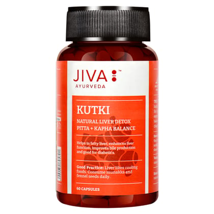 Jiva Kutki Capsules - Liver Support - Detox - 60 Capsules - Pack of 1
