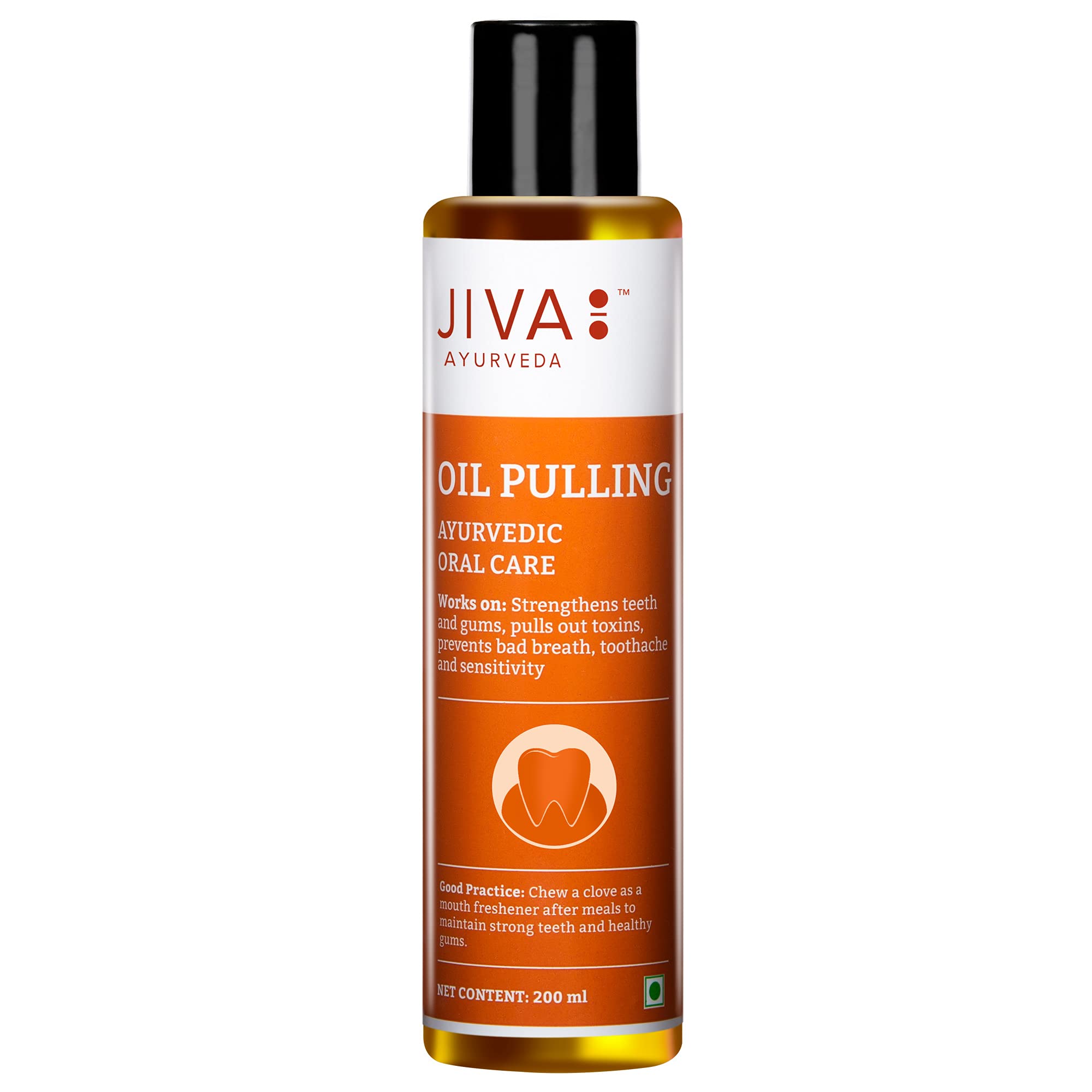 Jiva Oil Pulling | Ayurvedic Oral Care | Oral Care for Teeth and Gums - 200 ml, Pack of 1