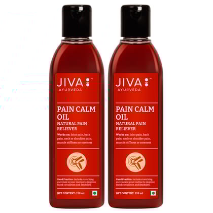 Jiva Ayurveda Pain Calm Oil - 120ml, Pack of 2
