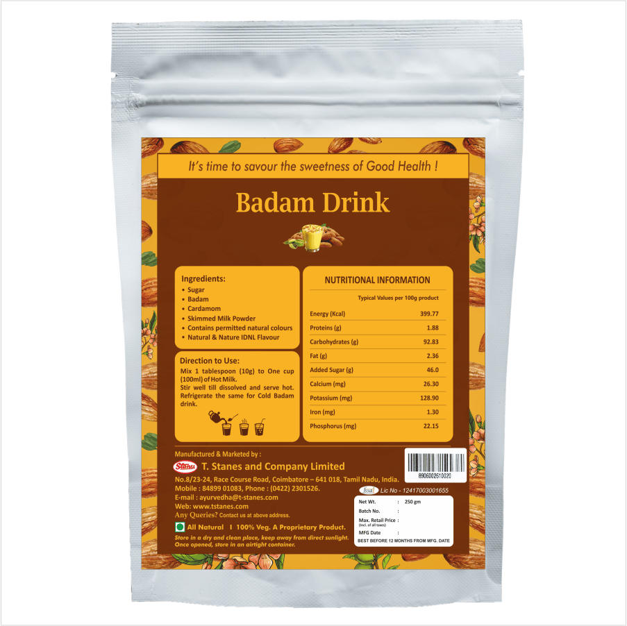 STANES Badam Drink 250 g | Pack of 1 | Total 250 g