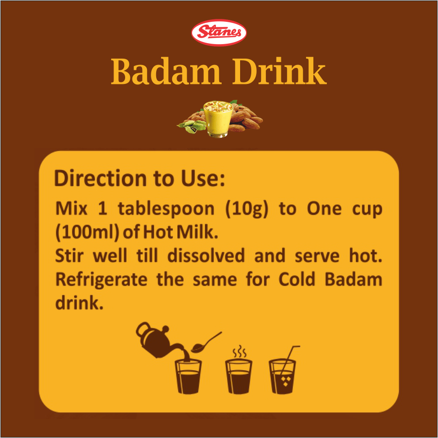 STANES Badam Drink 250 g | Pack of 1 | Total 250 g