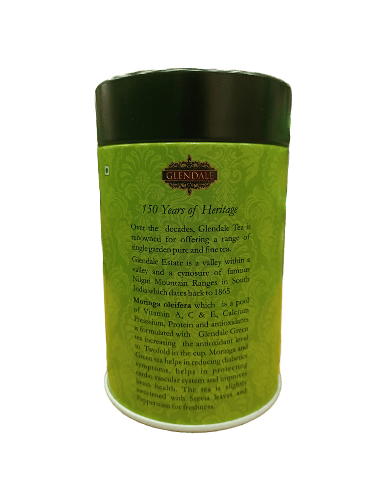 GLENDALE Moringa Tea | 100 g | Pack of 1 | Total 100 g | High Grown Nilgiri Tea | 100% Natural | No Artificial Flavours Added