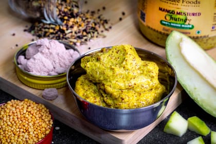 This chutney is inspired from bengali cuisine   kasundi  . Our is little pungent and mild in flavour. This homemade chutney is absolutely palpable &amp; compliments many snacks &amp; main course. It comes wihout any colour or chemical preservatives.