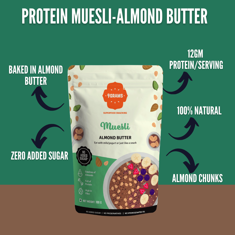 9GRAMS Whole grain Muesli-Almond Butter