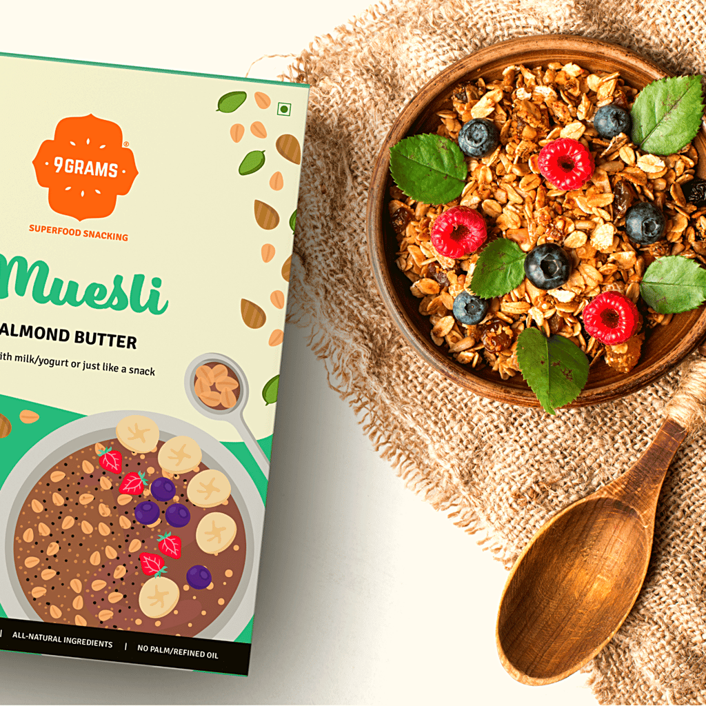 9GRAMS Whole grain Muesli-Almond Butter