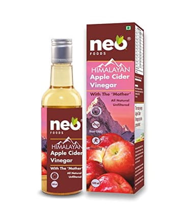 Neo Himalayan Apple Cider Vinegar with Mother of Vinegar - 500ml I Raw, Unfiltered, Unpasteurized I 100% Natural Rich in Nutrient and Antioxidants I Good for Hair & Skin, Helps in Weight Loss I With Mother Good For HealthNeo Apple Cider Vinegar 370ml I 100% Natural Rich in Nutrient and Antioxidants I Good for Hair & Skin, Helps in Weight Loss I No Artificial Colors and Preservatives I Pet Bottle I