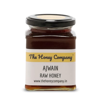 The Honey Company Ajwain Raw Honey (Carom, Bishop's Weed) 350g 100% Pure Natural Raw Unprocessed Unheated Unpasteurised Unfiltered