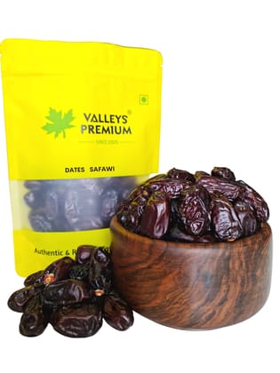 Valleys Premium Saudi Arabian Safawi Dates Healthy and Natural 800 Grams