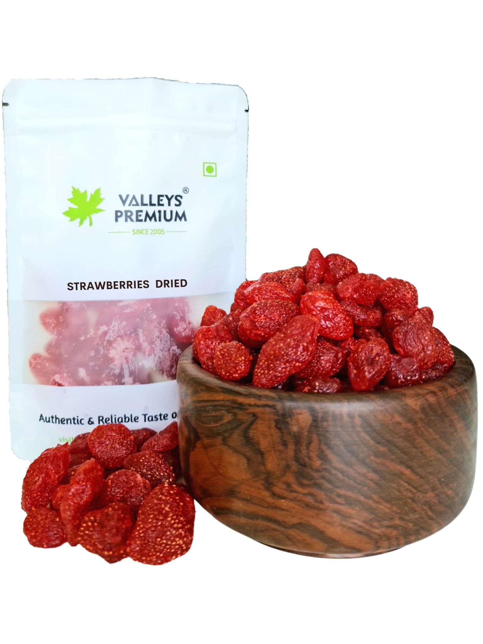 Valleys Premium Kashmiri Sun Dried and Dehydrated Strawberries 400 Gram ( Strawberry )