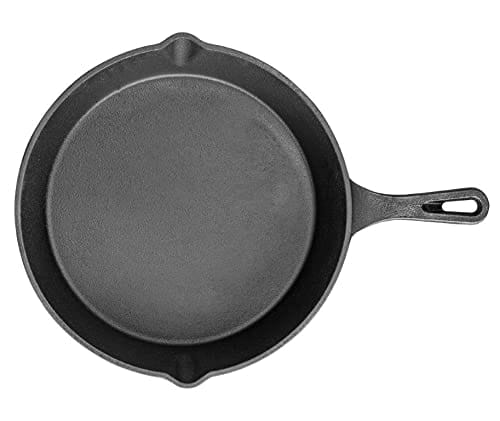 Mr. Butler Signature 10 Inch Premium Cast Iron Skillet Fry Pan, Pre-Seasoned Cookware, Induction Friendly, 2 L Capacity, Black