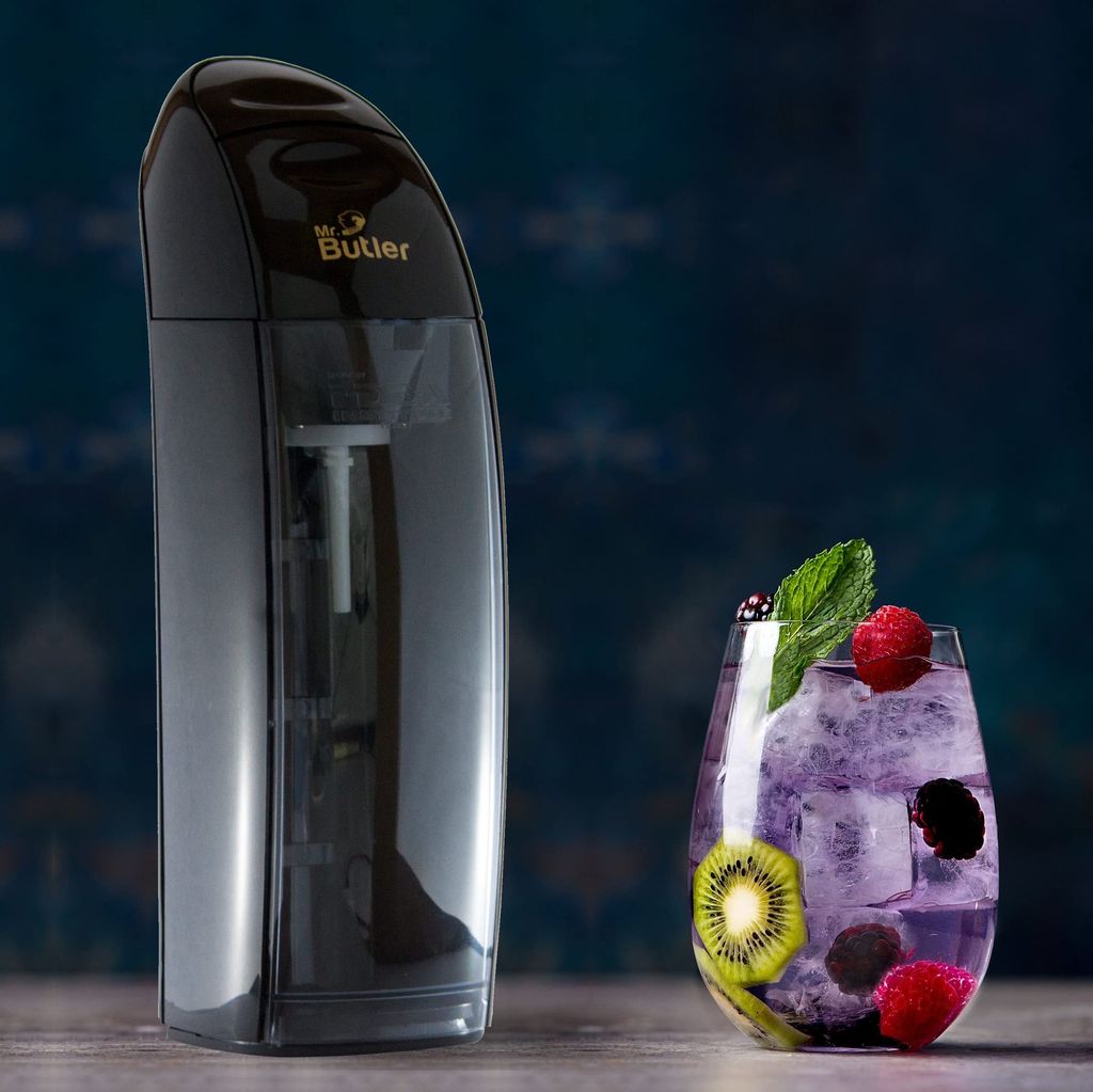 Mr. Butler Italia Soda Maker Black - Single Cylinder Pack