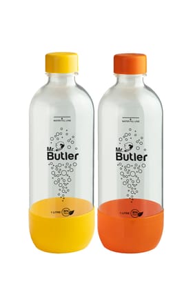 Mr. Butler PET Bottle 1 Litre (Orange & Yellow) (Pack of 2)