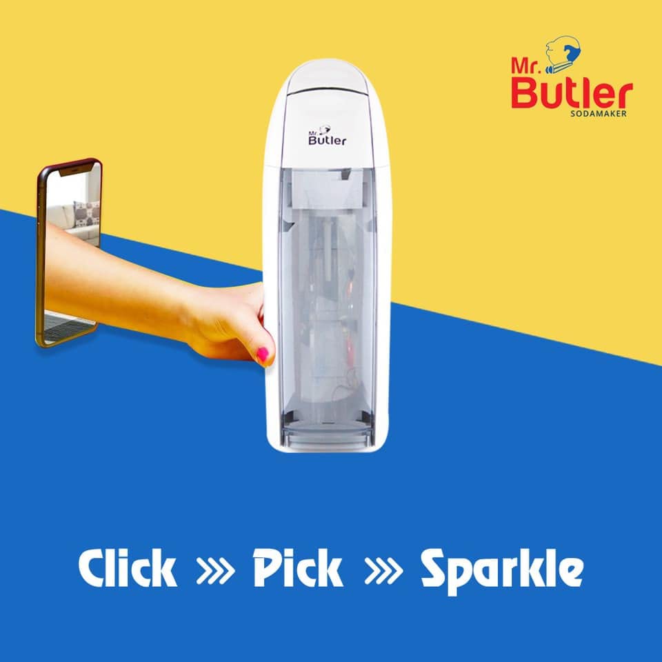 Mr. Butler Italia Soda Maker White - Single Cylinder Pack