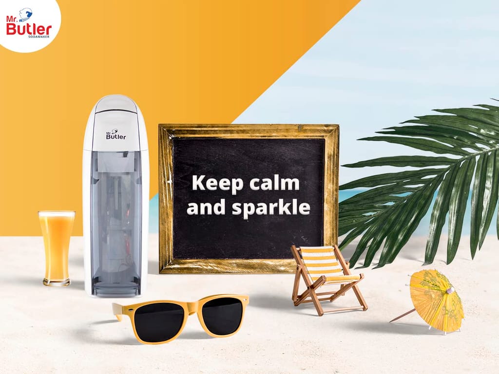 Mr. Butler Italia Soda Maker White - Single Cylinder Pack