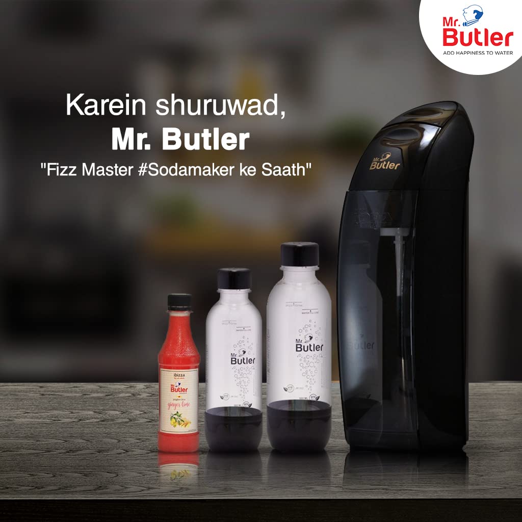 Mr. Butler Fizz Master Sodamaker Starter Kit (Black)