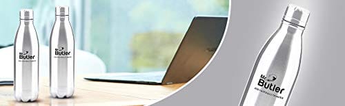 Mr. Butler Thermosteel Bottle 750ml, Vacuum Insulated, Cold/Hot, Silver