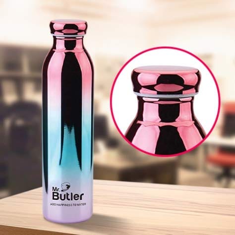Mr. Butler Thermosteel Bottle 600 ml, Fusion, Vacuum Insulated, Cold/Hot, Multicolour