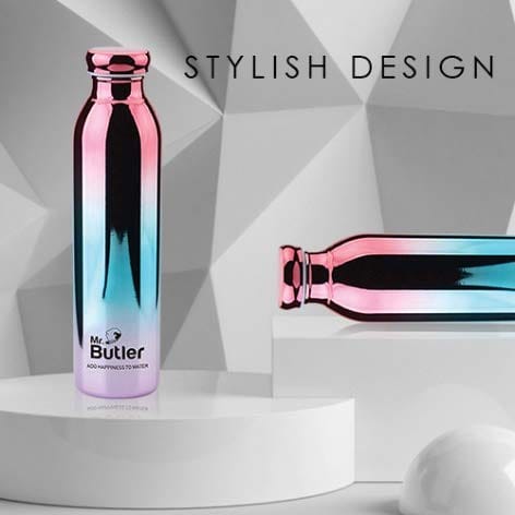 Mr. Butler Thermosteel Bottle 600 ml, Fusion, Vacuum Insulated, Cold/Hot, Multicolour