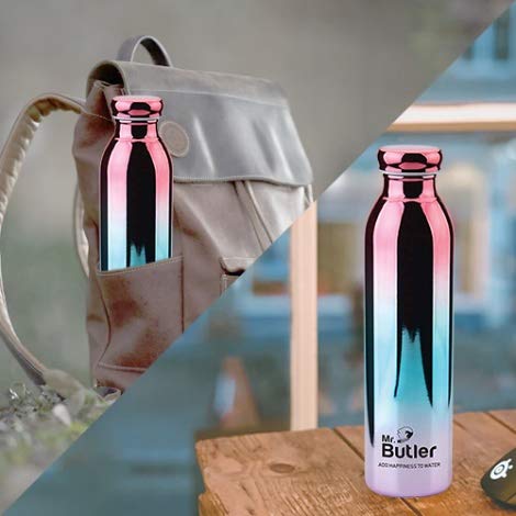 Mr. Butler Thermosteel Bottle 600 ml, Fusion, Vacuum Insulated, Cold/Hot, Multicolour