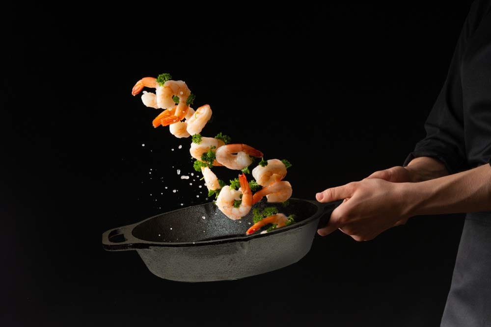 Mr. Butler Natural Pre-Seasoned Cast Iron Heavy Duty Skillet | Pan for Deep Fry | Induction & Oven Friendly Cookware | 10.25 Inch, 2 L Capacity, Black