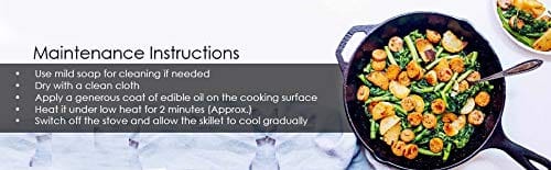 Mr. Butler Natural Pre-Seasoned Cast Iron Heavy Duty Skillet | Pan for Deep Fry | Induction & Oven Friendly Cookware | 10.25 Inch, 2 L Capacity, Black