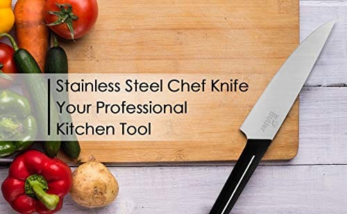 Mr. Butler Premium High-Carbon Stainless Steel Chef Knife, Corrosion Resistant, Silver