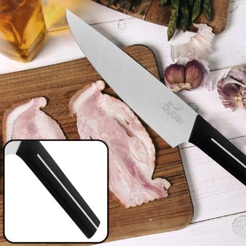 Mr. Butler Kitchen Knife Combo Pack - Chef Knife, Utility Knife & Sharpener Rod, Pack of 3