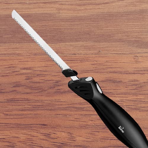 Mr. Butler Premium Electric Kitchen Knife, Stainless Steel, Pack of 1, Silver and Black