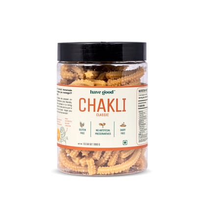 Have Good Chakli (Classic Flavour) | Delicious Namkeen & Snacks | Gluten Free | Dairy Free | No Artificial Preservatives | 300gm