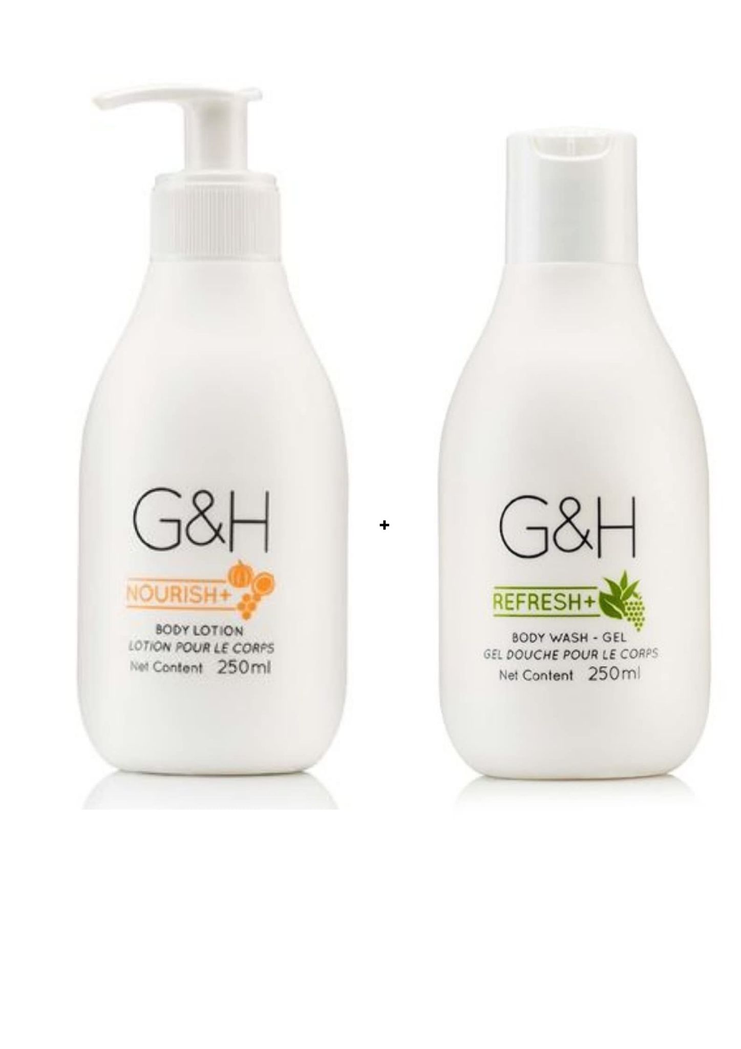 G&H Refresh+ Lotion & Body Wash Gel, 250ml