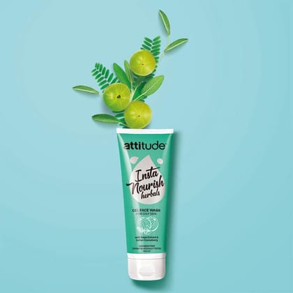 Attitude Insta Nourish Herbals Gel Face Wash for Oily skin100ml (3pc)