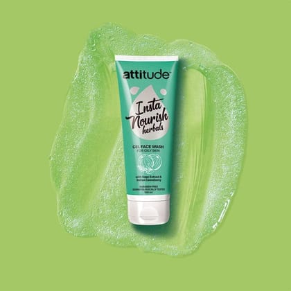 Attitude Insta Nourish Herbals Gel Face Wash for Oily skin100ml (2pc)