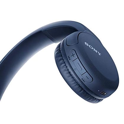 Sony Wh-Ch510 Bluetooth Wireless On Ear Headphones Up-To 35Hrs Playtime Lightweight, Type-C, Play/Pause Control, 30Mm Driver, Bt Version 5.0 & Voice Assistant Support For Mobiles, with mic - Black