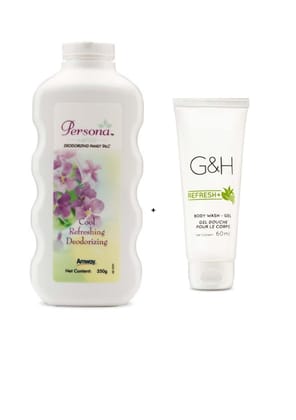 Amway Persona Talc powder 350 & G&H Body wash Gel 60 ml combo