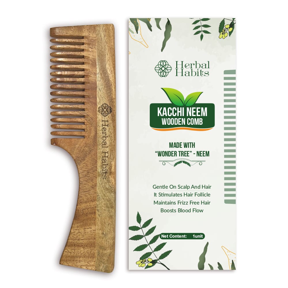 Harbel Habits Wide Tooth Kachhi Neem Comb