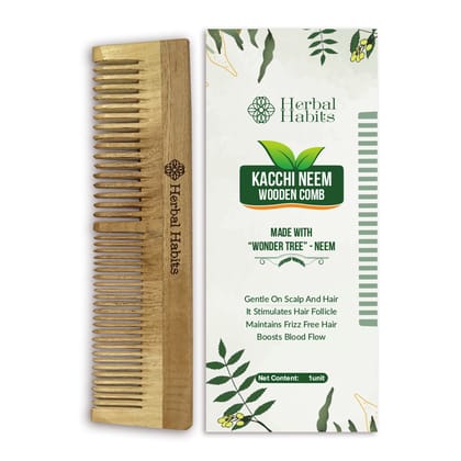 Herbal Habits Dual Tooth Kacchi Neem Comb