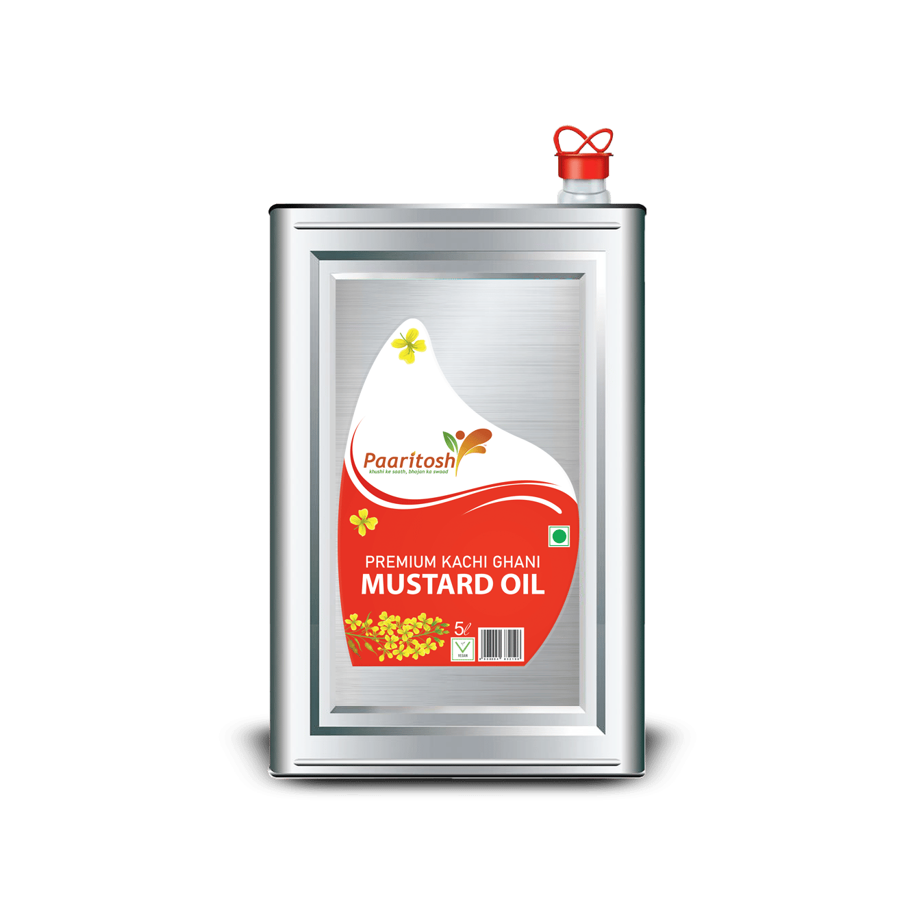 Paaritosh Kachi Ghani Mustard Oil 5 Ltr Tin pack