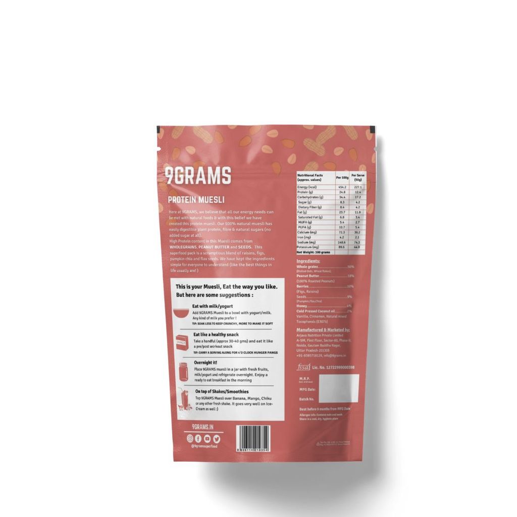 9GRAMS Whole grain Muesli-Peanut Butter