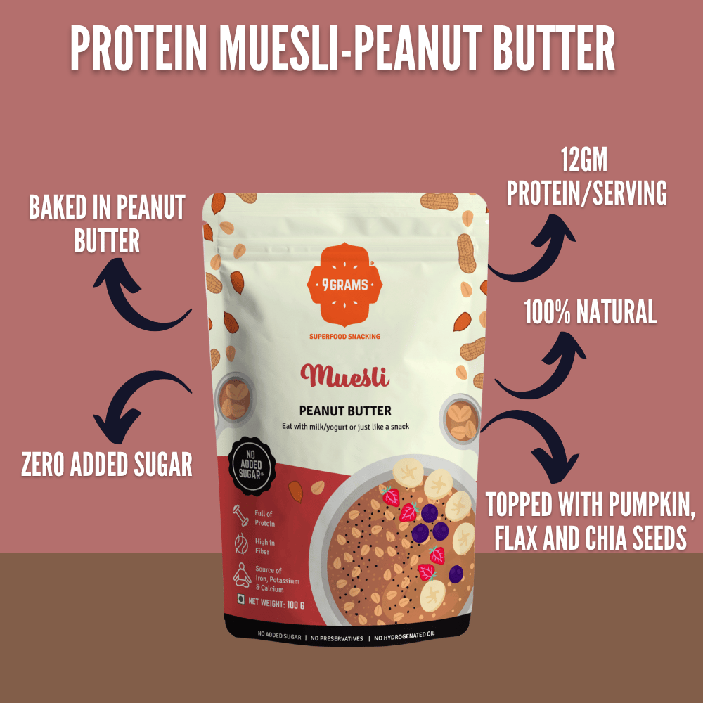 9GRAMS Whole grain Muesli-Peanut Butter