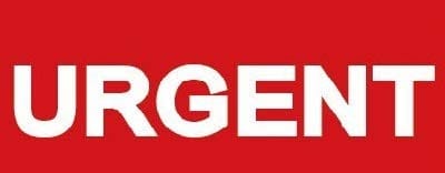 Urgent Label for Courier and Post Dispatch Purpose Size 3x1.5 Inches (1000)