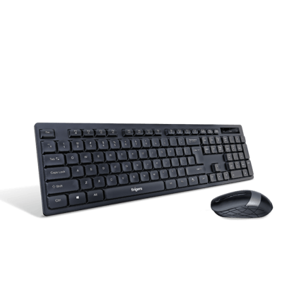 Fingers AeroClicks Keyboard & Mouse Wireless Combo 2.4GHz USB Nano Receiver