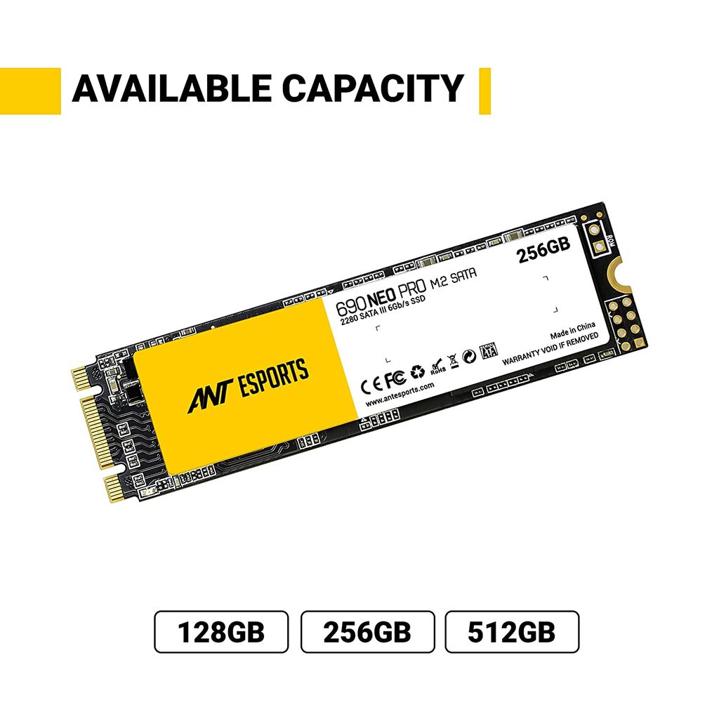 ANT Esports 690 Neo Pro M.2 NVMe 256GB SSD,Speed Upto 1800MB/s of Read, 1100MB/s of Write